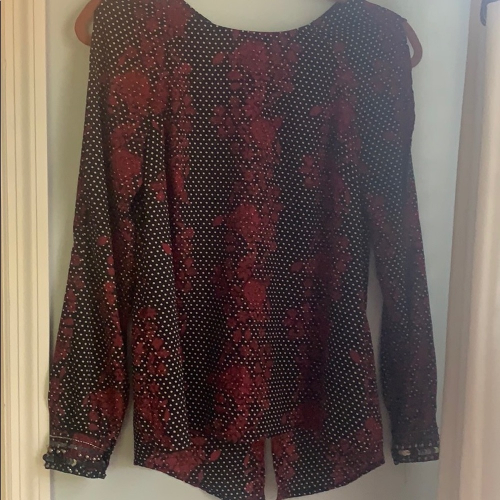 Jessica Simpson Polka Floral Blouse